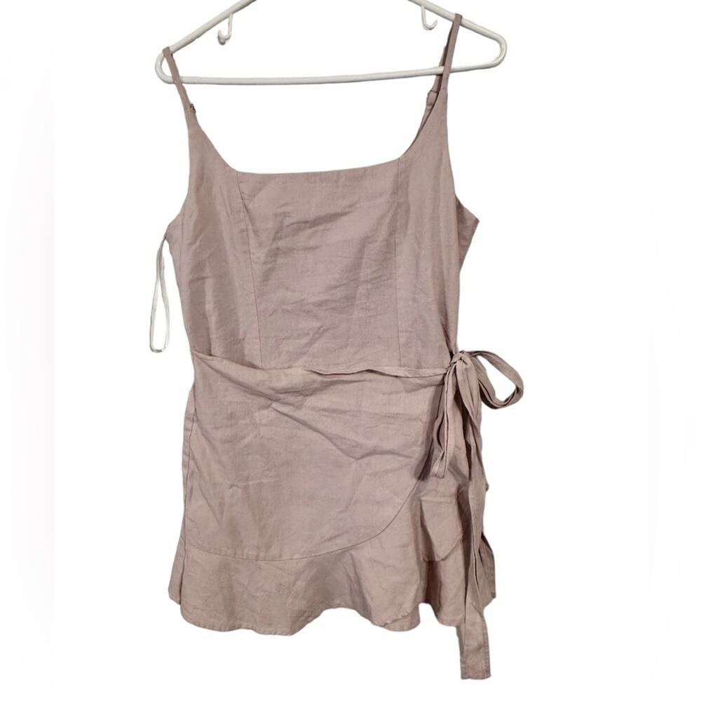 Princess Polly Pink Mini Wrap Dress size 12 Sleeveless